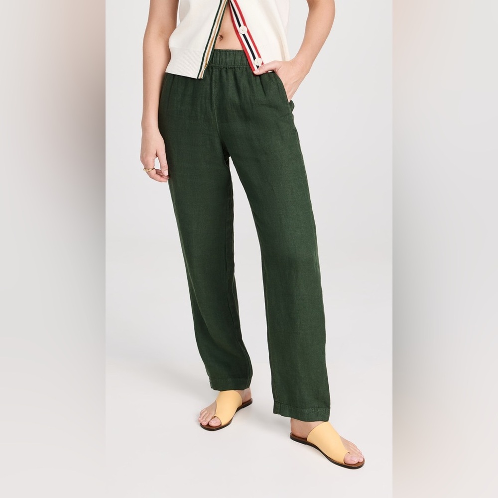 Green Linen Pants by Alex Mill